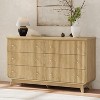 Angel Sar 55" Fluted Dresser for Bedroom, 6 Drawer Dresser with Base Arched Design, Gold Handles & Sturdy Wood Legs, Wood Dresser for Closet - 2 of 4
