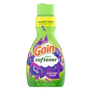 Gain Fabric Softner, Moonlight Breeze, 35 fl oz, 48 Loads, HE Compatible - 1 of 4
