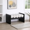 Meridian Furniture,Waverly Boucle Fabric Bench - 2 of 4