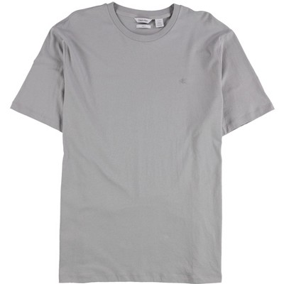Calvin Klein Mens Smooth Solid Basic T-Shirt, Grey, X-Small