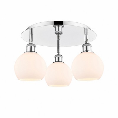 Athens - 3 Light Flush Mount In Industrial Style-8.63 Inches Tall and 17.75 Inches Wide