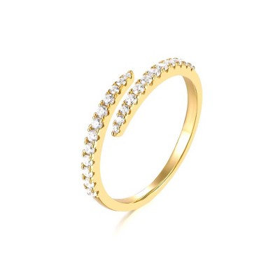 Hollywood Sensation Aurora Modern Open Spiral Ring with AAAAA Cubic Zirconia
