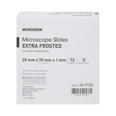 Mckesson Glass Microscope Slides Extra frosted End 1 X 3 Inch X 1