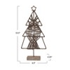 Storied Home Cotton Thread and Metal Tree with Star and Mango Wood Base, Brown - 3 of 3