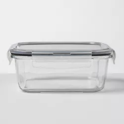 Square Glass Food Storage Container 5.1 cup - Made By Design™