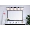 Elegant Lighting Collier 5 light Black and Frosted white glass Wall sconce - 2 of 4