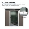 6FT x 5FT Outdoor Metal Storage Shed With Floor Frame Sun Protection Waterproof Storage House With Lockable Sliding Door - 3 of 4