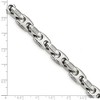 Black Bow Jewelry Men's 9.5mm Stainless Steel & CZ Fancy Anchor Chain Bracelet, 9 Inch - 4 of 4