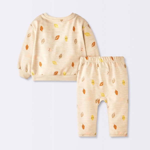 Set de Sudadera y Pantalón de Jogger para Bebé Hojas de Otoño - Cloud Island™ Avena 2