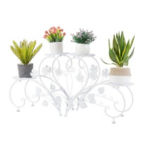 Artloge 4 Tiers Heavy Duty Metal Plant Stand Industrial Style Flower Pot Holder Rack for Garden Balcony Patio Office Decor Space-Saving - 1 of 4