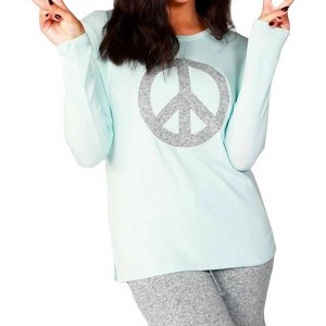 Women's Long Sleeve PEACE Crew - french kyss - 1 of 2