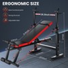 Homdox 660LBS 6 in 1 Foldable Weight Bench Set, Adjustable Strength Training Bench Press Set and Squat Rack, Workout Benches for Home Gym - 3 of 4