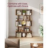 5-Tier Bookcase with S-Design, 62.6" Tall Storage Shelf, 10 Compartments & Anti-Tip Kit, Modern Organizer for Living Room Bedroom Office - 2 of 4