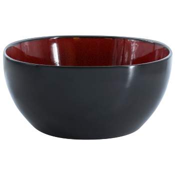 Gibson Home Urban Cafe 10.3in Stoneware Serving Bowl in Grey