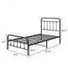 CAVINAS Heavy-Duty Metal Platform Bed Frame with High Headboard, Noise-Free Twin Size Bed Frame with Under-Bed Storage (No Box Spring Needed) - 4 of 4