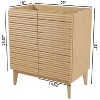 JONATHAN Y VAN1004 Calandre 20 in. W x 18 in. D x 33 in. H Thin Linear Slat Modern 2-Shelf Bath Vanity Cabinet Only (Sink Basin not Included) - 3 of 4