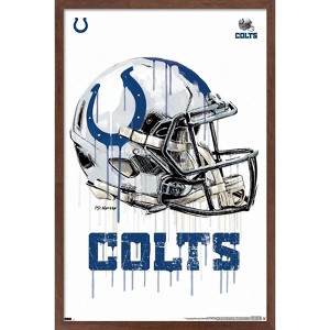 Trends International NFL Indianapolis Colts - Drip Helmet 20 Framed Wall Poster Prints - 1 of 4