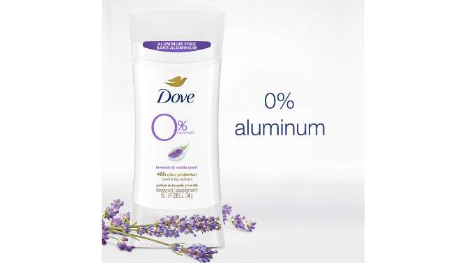 Dove Beauty 0% Aluminum Lavender &#38; Vanilla Women&#39;s Deodorant Stick - 2.6oz, 2 of 12, play video