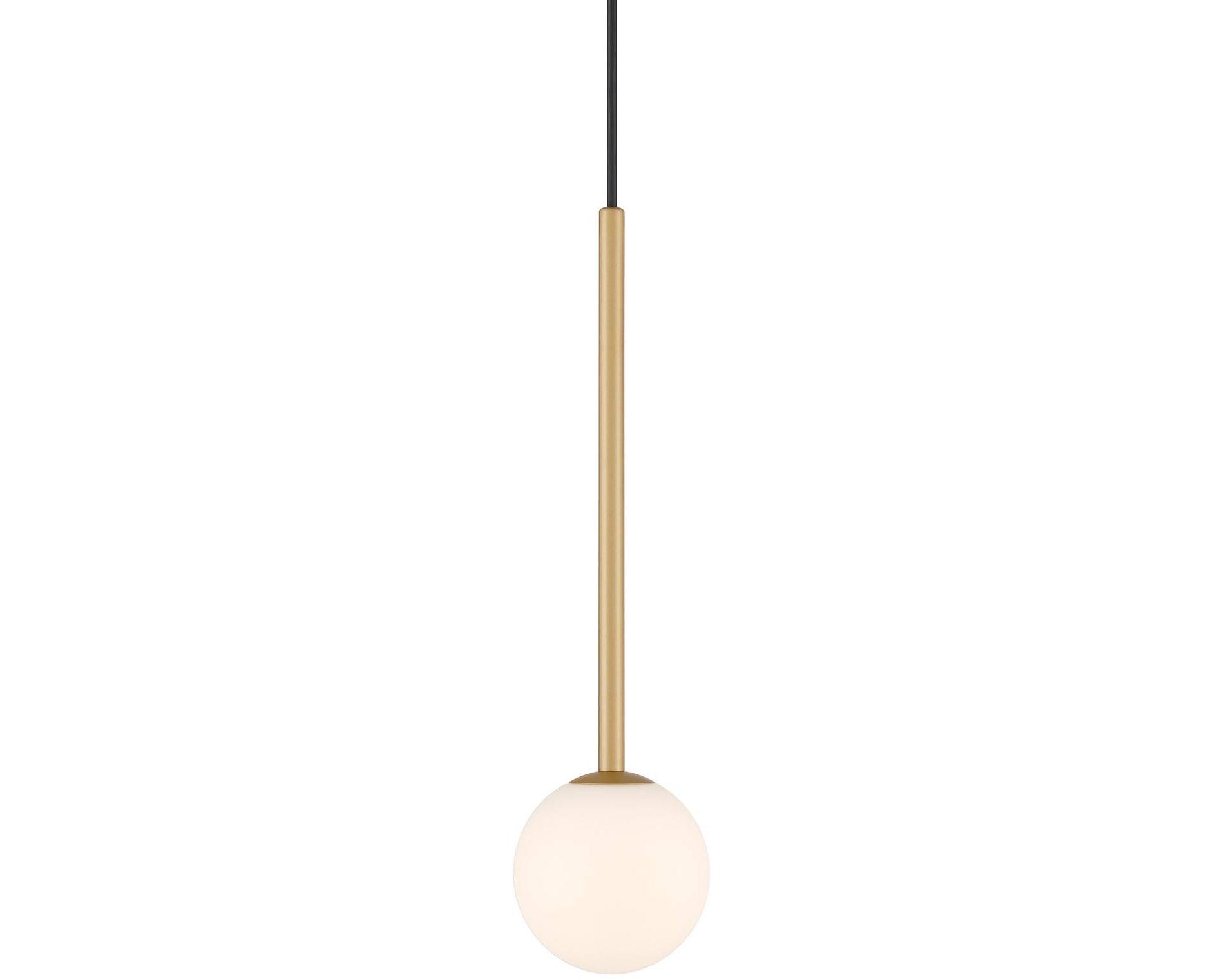 Possini Euro Design Eclipse 4 3/4" Modern Pendant Ceiling Light Fixture Dining Room Over Table Kitchen Island Hanging LED Gold Finish White Glass Mini
