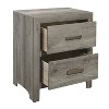 NicBex Nightstand with 2 Drawers,1pc Side Table with Metal Pulls and Wood Legs,Bedside Table for Bedroom,Living Room - 3 of 4