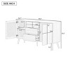 58 Inch Long TV Stand, Modern Cabinet With 2 Doors And 3 Drawers,TV Console Table For Living Room-Cuddlewood - 4 of 4