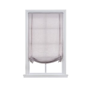 Home Basics Cordless Light Filtering Linen Fabric London Roman Shade - 1 of 4