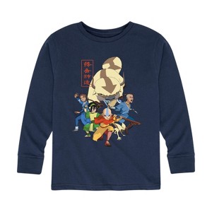 Boys' - Avatar: The Last Airbender - Aang Group Long Sleeve Graphic T-Shirt - 1 of 4