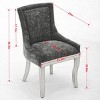 INFURNIC Dining Chairs Modern Chenille Chair with Curved Gold Plated Legs and Rivet Trim for Dining Room and Lounge, Beige, 24"*21.6"*36.4" - 2 of 4