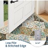 coucheta Washable Vintage Area Rugs, Non-Slip Stain-Resistant Ultra-Soft Low Pile Carpet, Easy to Clean Indoor Rugs, for Office, Bedroom, Living Room - 4 of 4