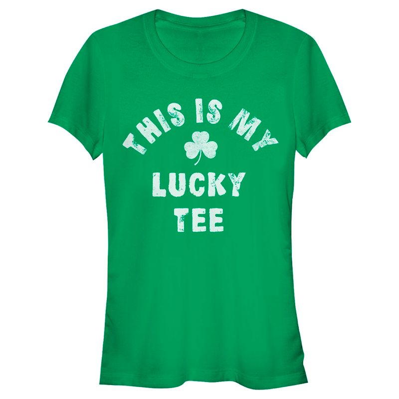 Juniors Womens Lost Gods St. Patrick's Day Lucky Tee T-Shirt, 1 of 5