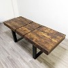 GDFStudio Elena Rustic Rectangle Extendable Dining Table - 2 of 4