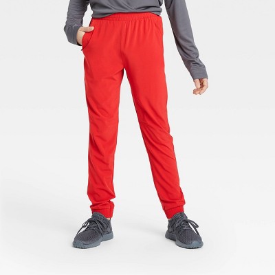 red jogger pants