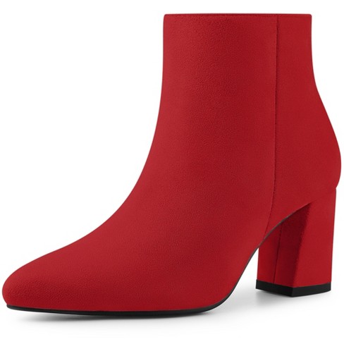 High heel chunky hot sale ankle boots