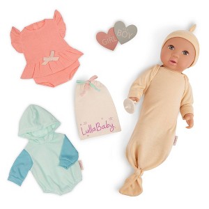 LullaBaby 14" Gender Reveal Brown Eyes Baby Doll - 1 of 4