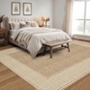 Modern Washable Geometric Bordered Area Rugs, Soft Non Slip Dinning Room Carpet for Bedroom Living Room - 4 of 4