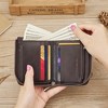 Paaaawaters Wallets for Men Genuine Leather,Slim Zipper Mens Wallet RFID Blocking with Front Pocket - 3 of 4