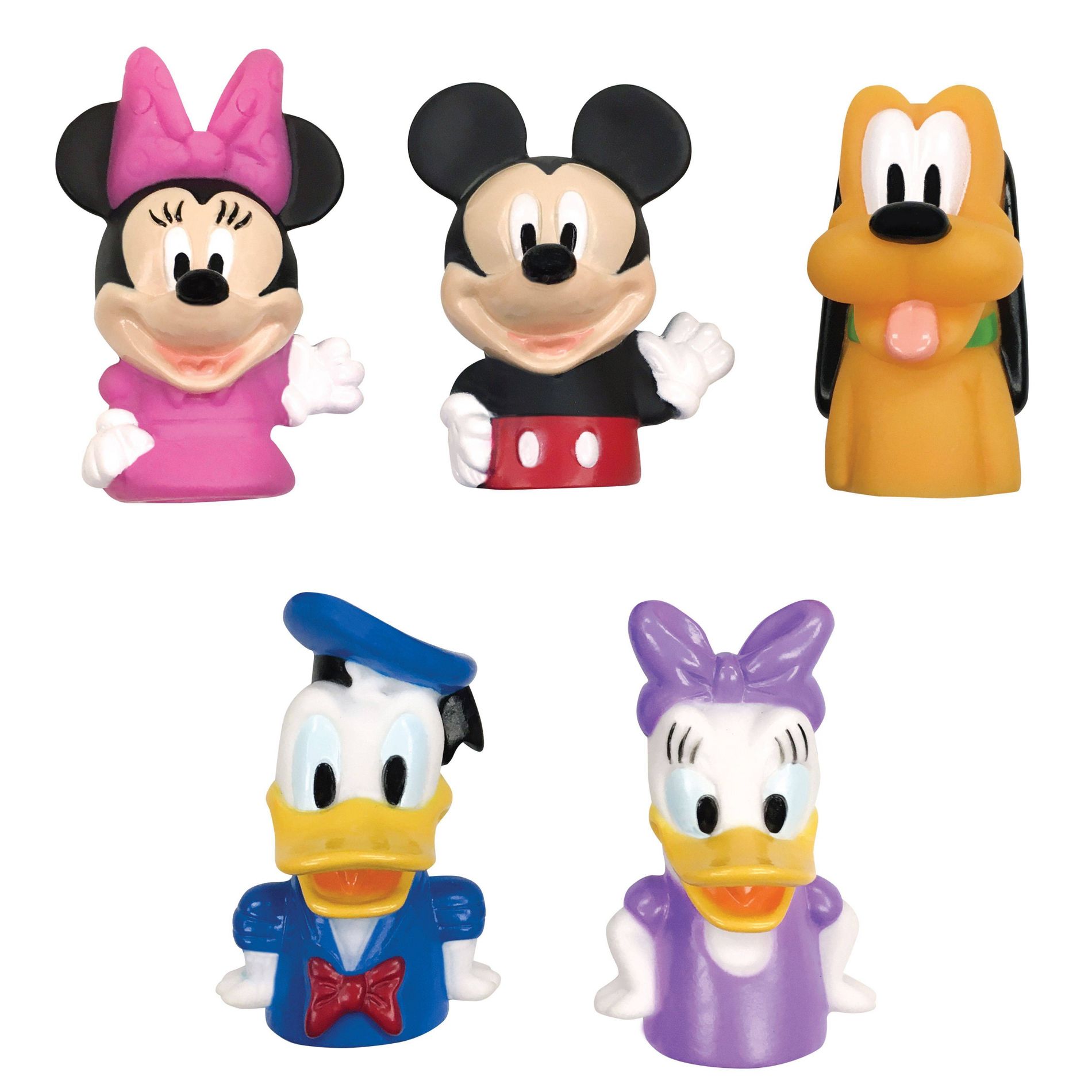 Disney Mickey Mouse and Friends Bath Finger Puppets 5pk: Educational Focus, PVC Material
