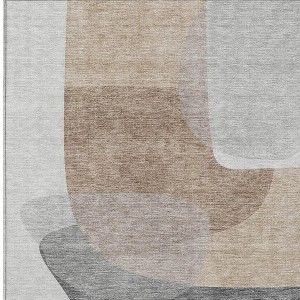 HomeRoots 10' X 14' Brown And Gray Abstract Washable Indoor Outdoor Area Rug - 1 of 4