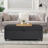 VYNXARIA Black Large with Storage, Modular, Wheels Modern Comfortable Sofa Ottoman - 3 of 4