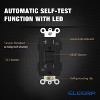 ELEGRP Black 20 Amp 125-Volt Tamper Resistant/Weather Resistant Duplex Self-Test GFCI Outlet, with Wall Plate (2-Pack) - 4 of 4