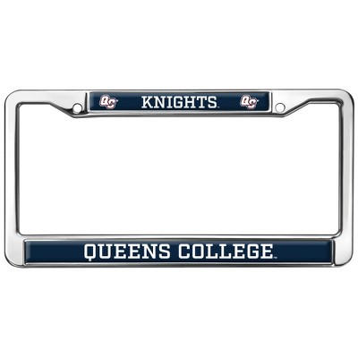 Queens College Mascot Full Size Standard License Plate Metal Frame
