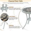 CLIHOME 24" Round Cast Aluminum Patio Outdoor Bistro Table Dining Table - 3 of 4