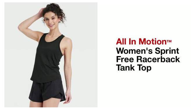 Women's Sprint Free Racerback Tank Top - All In Motion™, 2 of 7, play video