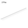 Unique Bargains Home DIY Miniature Garden Ornament Decorative Picket Fence White 2 Pcs - 3 of 4