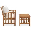 vidaXL Garden Lounge Set Cream white cushions, Natural wood - 2 of 4