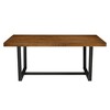 GDFStudio Pellerin 72"W Rustic Pine Wood Dining Table - 2 of 4