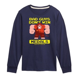 Boys' - Disney - Bad Guys Don't Win Medals Long Sleeve Graphic T-Shirt - 1 of 3