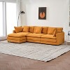 PAGED 103"Modular Combination Couch,Ottoman-Style Cloud Floor Sofa with Cushions,Modern Folding Chenille Sofa for Living Room - 2 of 4
