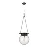 Calhoun 13" Steel Pendant Light with Milk Glass Globe - Dimmable, 1 Bulb, 60W, Dry Rated - 2 of 4