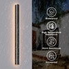 DORESshop 1-Light Black Modern Integrated LED Outdoor Wall Light, Waterproof 3000K Warm White Porch Sconce - 3 of 4